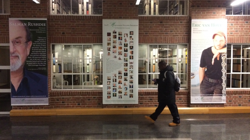 Three Montgomery Fellows Banners in Baker/Berry